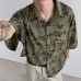 Retro short sleeved floral loose casual shirt