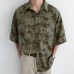 Retro short sleeved floral loose casual shirt