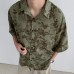 Retro short sleeved floral loose casual shirt