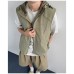 Hooded vest men's summer loose and versatile zipper pocket camisole jacket