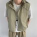 Hooded vest men's summer loose and versatile zipper pocket camisole jacket
