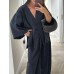 Suit Solid Color Casual Fashion Cardigan Top and Long Pants for Women