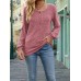 Button Casual Top for Women - Knitted Long Sleeve Autumn Winter Style