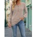 Button Casual Top for Women - Knitted Long Sleeve Autumn Winter Style