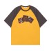 Fun Dog Applique Design Short Sleeve T-Shirt Men  Loose Fit Unisex Top