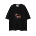 Cute Dachshund Towel Embroidery Trendy Short Sleeve T-Shirt Men Loose Casual Versatile Couple Ins Top