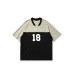 Color blocking splicing V-neck short sleeved men