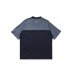 Color blocking splicing V-neck short sleeved men