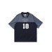 Color blocking splicing V-neck short sleeved men