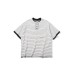 Simple striped loose half sleeved men's and women's short sleeves