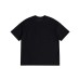 Minimally deconstructed round neck T-shirt for men with loose short sleeves