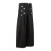 Black Wide-Leg Trousers Casual Loose Fit Long Pants for Men and Women
