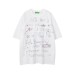 Handwritten letter graffiti casual loose men's and women's short sleeves