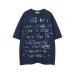 Handwritten letter graffiti casual loose men's and women's short sleeves