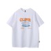 Colorful letter printed casual loose men's and women's short sleeves