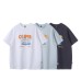 Colorful letter printed casual loose men's and women's short sleeves