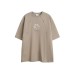 Washed vintage creative printed loose men's and women's short sleeves