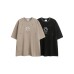 Washed vintage creative printed loose men's and women's short sleeves
