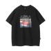 Sunset letter print casual loose men's and women's short sleeves
