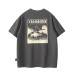 Fishing in water with loose letter short sleeves for men and women