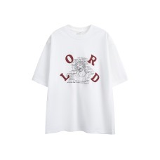 Jesus letter print loose men's and women's short sleeves