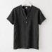 Men's loose short sleeved solid color shirt