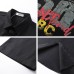Retro Letter Print Pure Cotton Short Sleeve Shirt Unisex Loose Casual Couple Fit Blouse