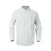 Men's striped stand up collar long sleeved shirt