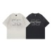 Style Letter Print Half Spray Abrasion Washed Short Sleeve T-Shirt Men's  Loose Couple Fit Tee