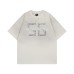 Style Letter Print Half Spray Abrasion Washed Short Sleeve T-Shirt Men's  Loose Couple Fit Tee