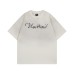 Retro Letter Print Faded Wash Short Sleeve T-Shirt Unisex Summer Loose Casual Versatile Couple Top