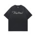 Retro Letter Print Faded Wash Short Sleeve T-Shirt Unisex Summer Loose Casual Versatile Couple Top