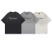 Retro Letter Print Faded Wash Short Sleeve T-Shirt Unisex Summer Loose Casual Versatile Couple Top