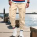 Men's casual work pants with multiple pockets