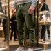 Men's solid color drawstring sports pants