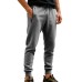 Men's solid color drawstring sports pants