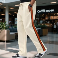 Men's striped sports horn casual sweatpants