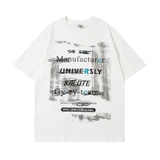 Street Style Letter Print Loose Crew Neck Short Sleeve T-Shirt for Men and Women Summer Casual Versatile Couple Top