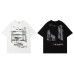 Street Style Letter Print Loose Crew Neck Short Sleeve T-Shirt for Men and Women Summer Casual Versatile Couple Top
