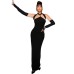 Pure Color Women's Slim Fit Pleated Backless Long Dress