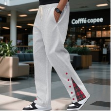 Men's casual pants with contrasting colors