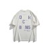 Letter printed round neck loose short sleeved shirt