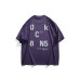 Letter printed round neck loose short sleeved shirt