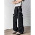 Multi pocket workwear loose straight tube versatile casual pants