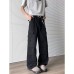 Multi pocket workwear loose straight tube versatile casual pants