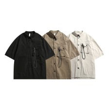 Pendant casual short sleeved shirt for men