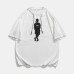 Character print round neck men's and women's short sleeves