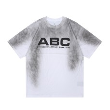 Inkjet gradient round neck men's and women's short sleeves Inkjet gradient round neck men's and women's short sleeves