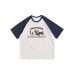 Cartoon printed raglan sleeves for men and women's short sleeves