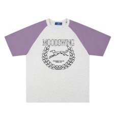 Retro Colorblock Dachshund Raglan Sleeve Short Sleeve T-Shirt Unisex Couple Loose Casual Top